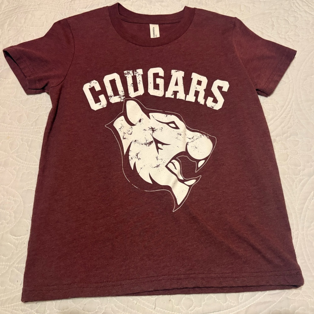 Bella Canvas Kids Maroon Cougars Tee